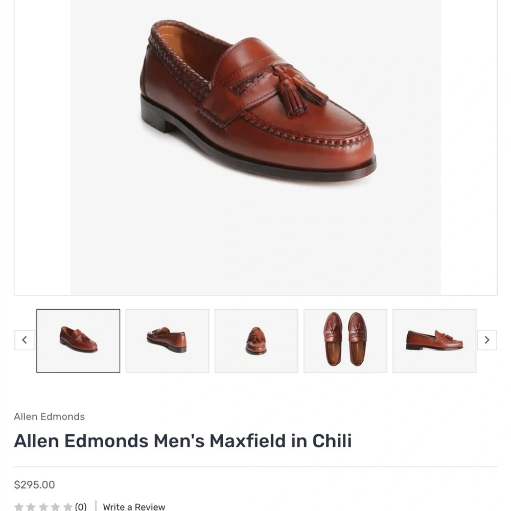 Allen Edmonds Maxfield tassel loafers 11.5D